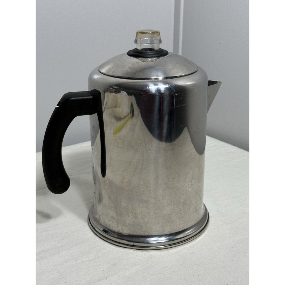 Farberware Vintage Stovetop Coffee Percolator 12 Cup Stainless Steel Complete